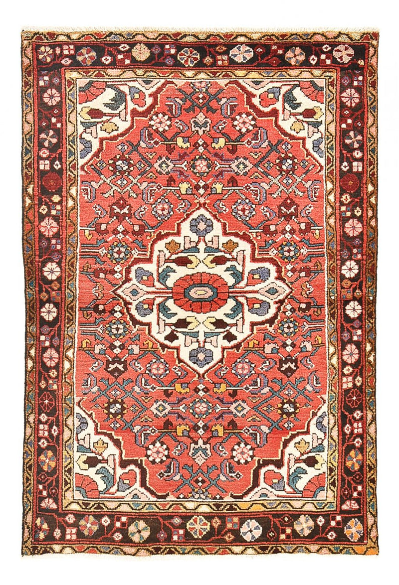 Alfombra persa - Nómada - 151 x 99 cm - rojo claro