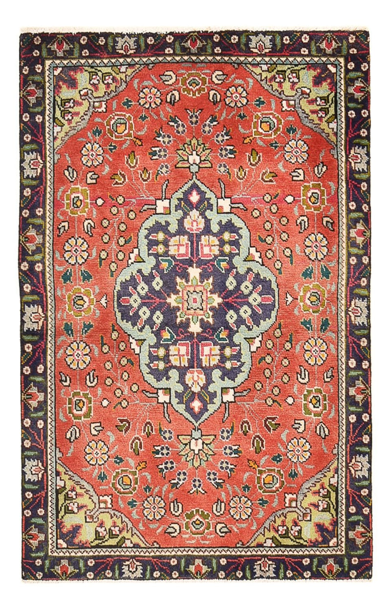 Alfombra persa - Tabriz - 139 x 90 cm - rojo claro