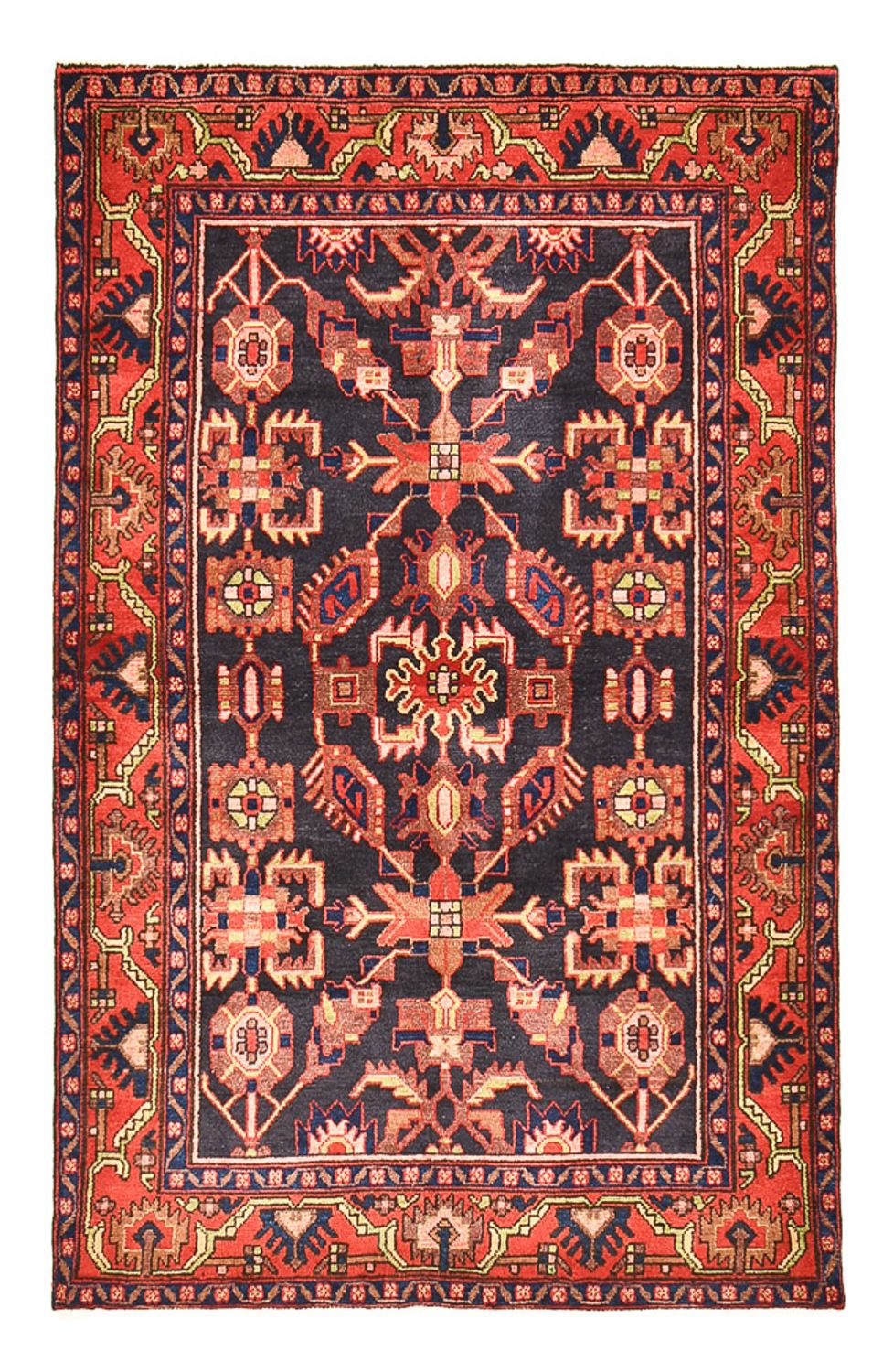 Alfombra persa - Nómada - 205 x 131 cm - multicolor