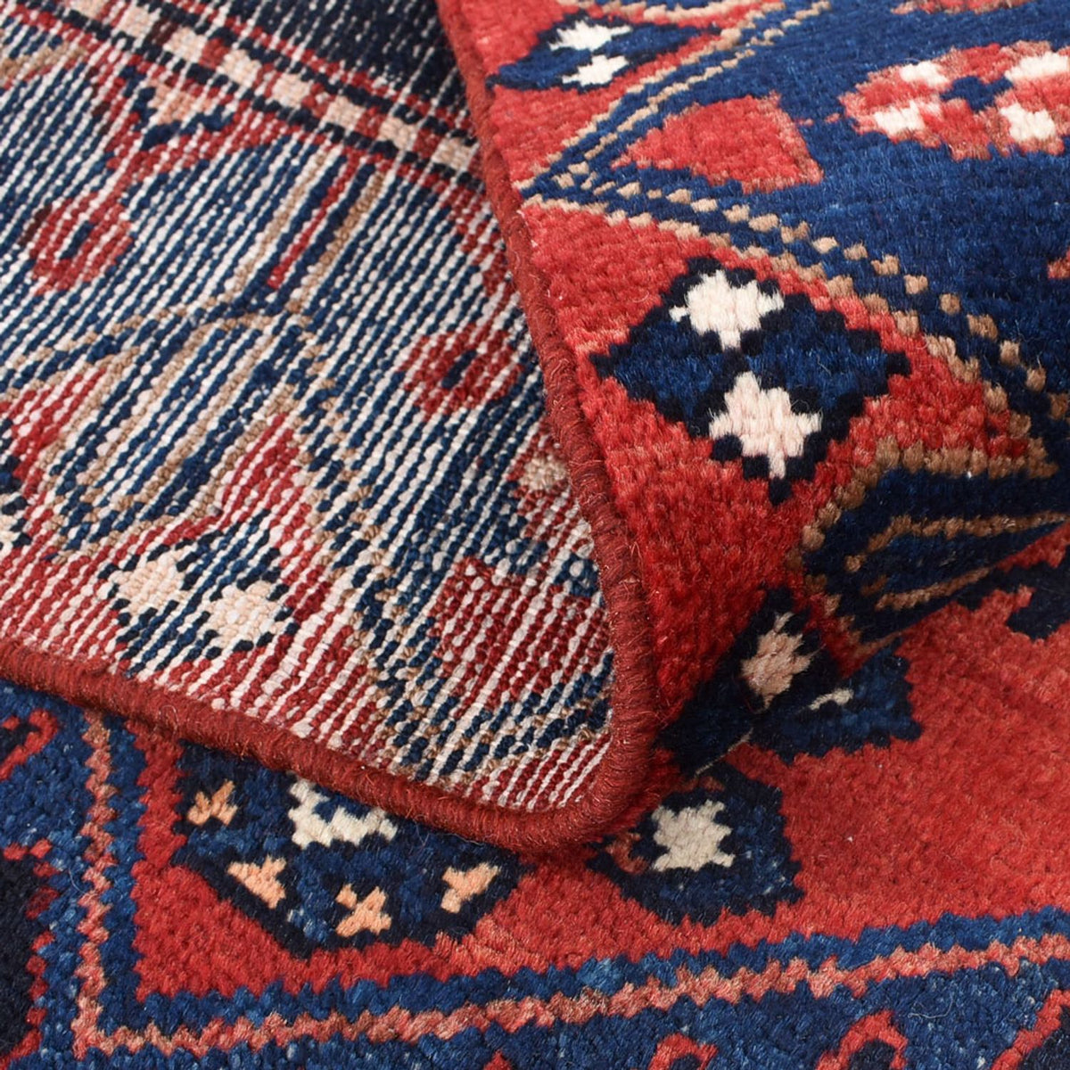 Alfombra de pasillo Alfombra persa - Nómada - 285 x 102 cm - azul oscuro