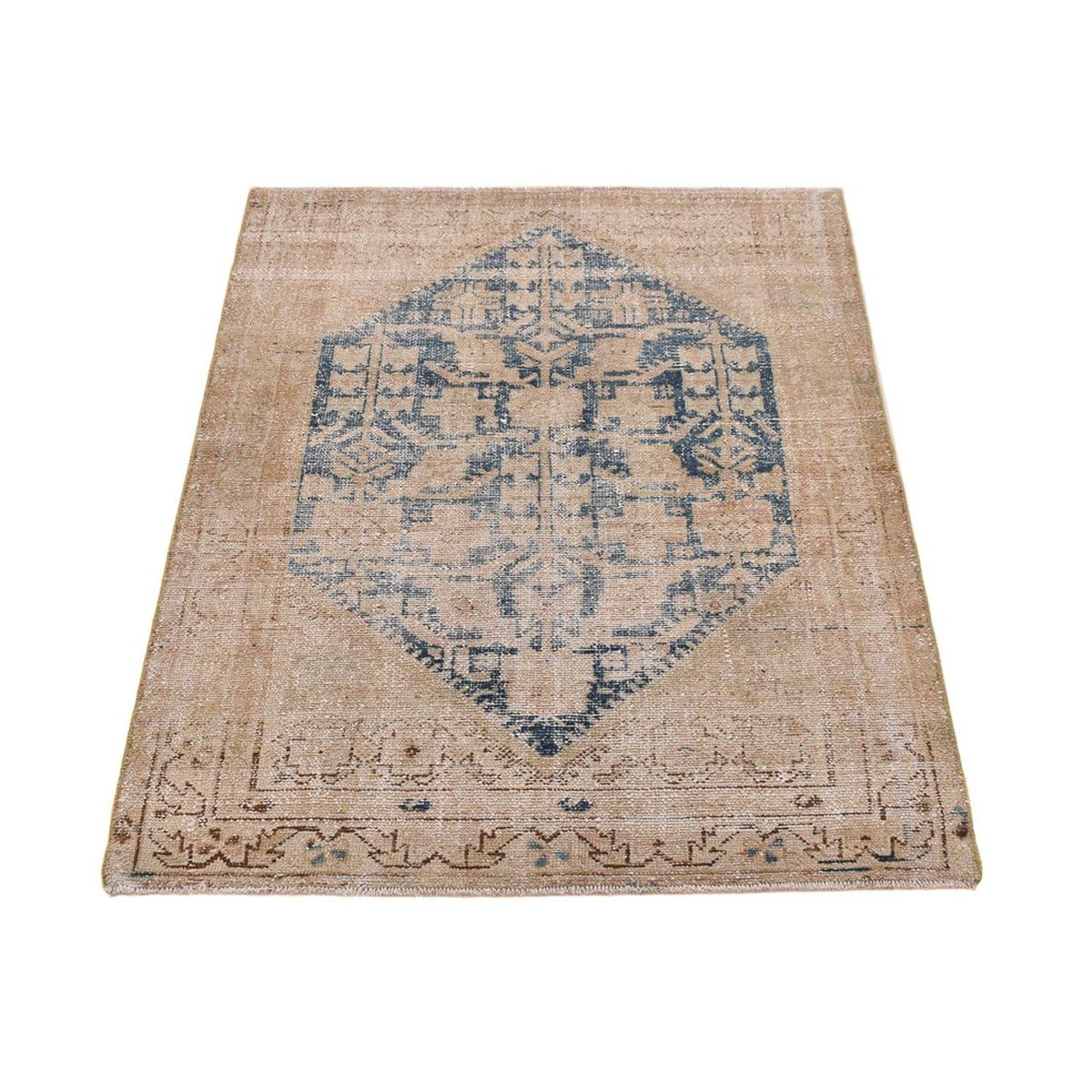 Alfombra Vintage - 148 x 108 cm - azul