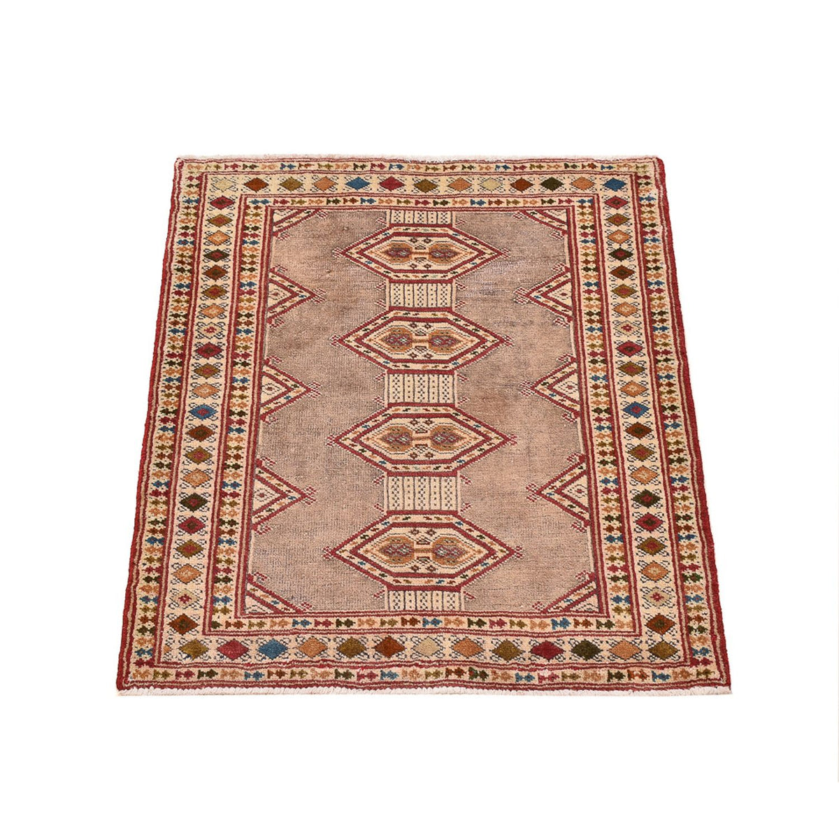 Alfombra Turkaman - 78 x 64 cm - rosa