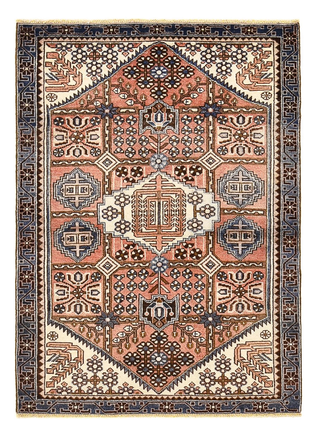Alfombra persa - Nómada - 155 x 112 cm - multicolor