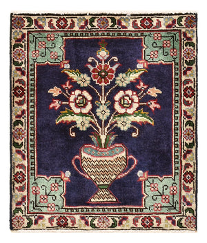 Alfombra persa - Nómada - 63 x 55 cm - multicolor