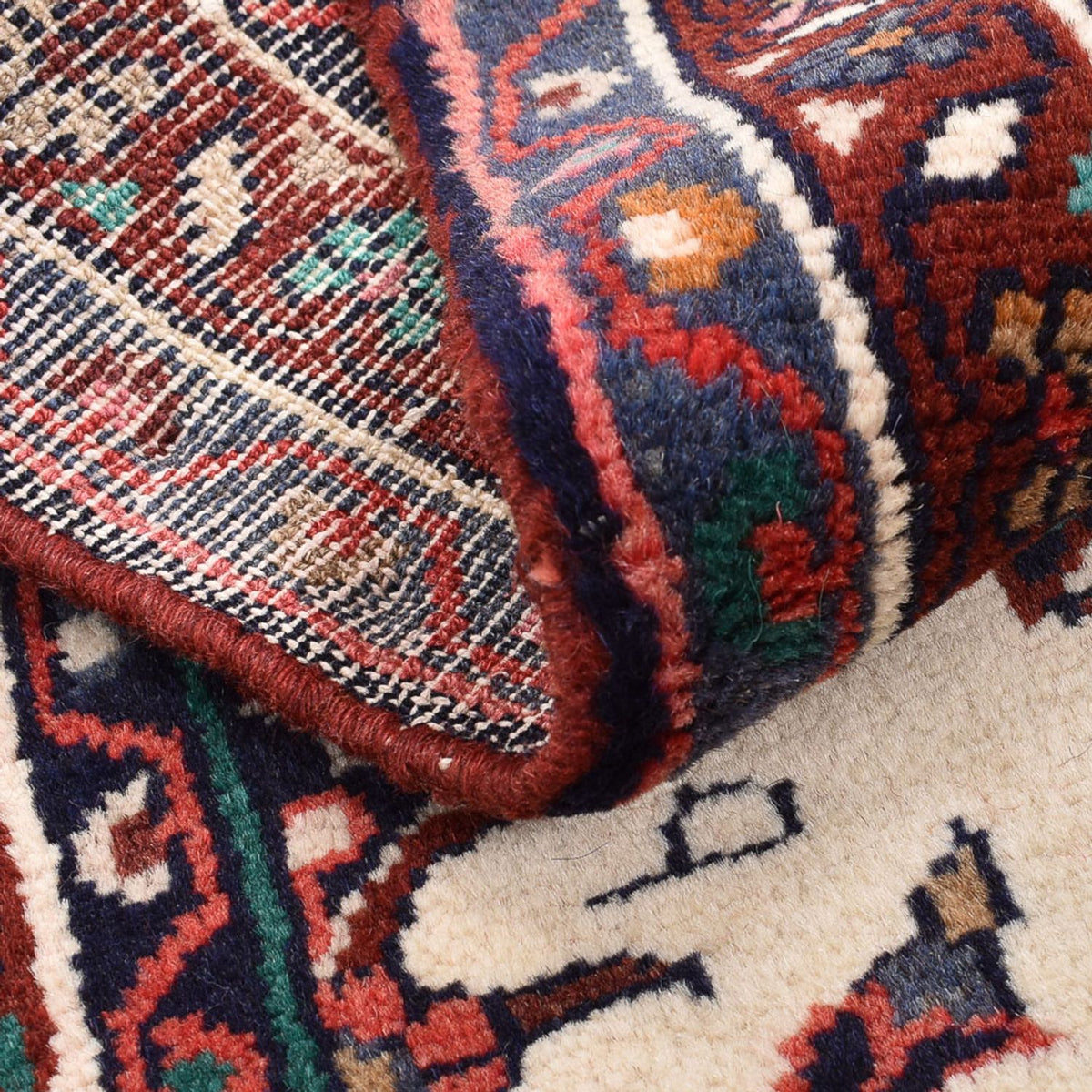 Alfombra persa - Nómada - 93 x 71 cm - multicolor