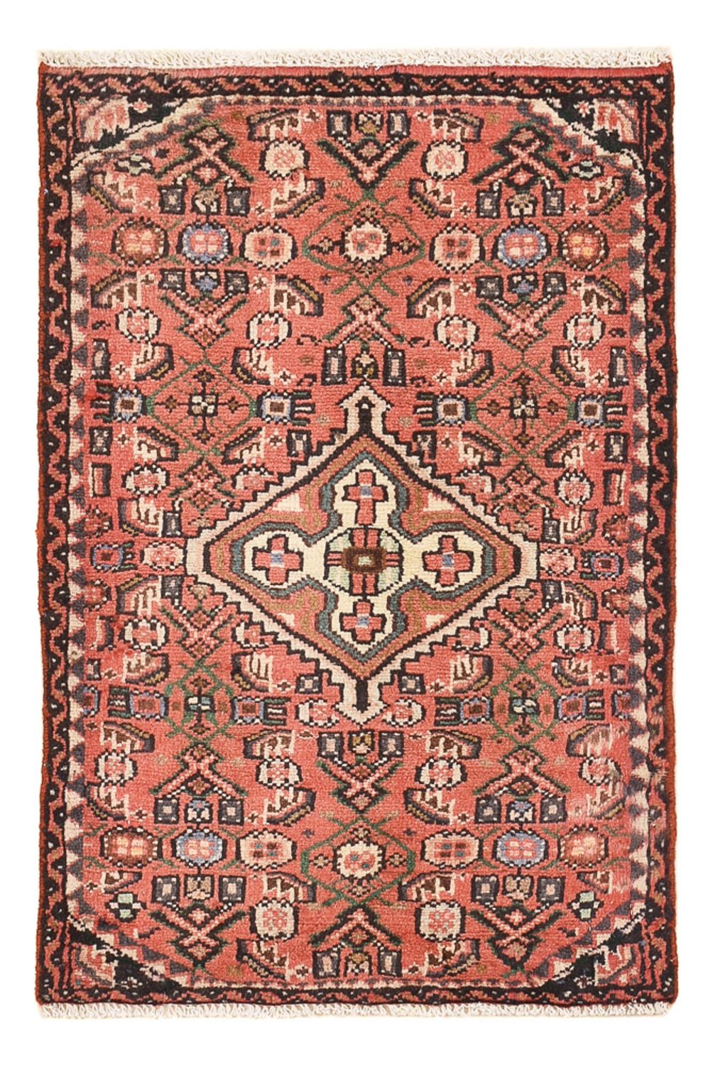 Alfombra persa - Nómada - 75 x 49 cm - rojo claro