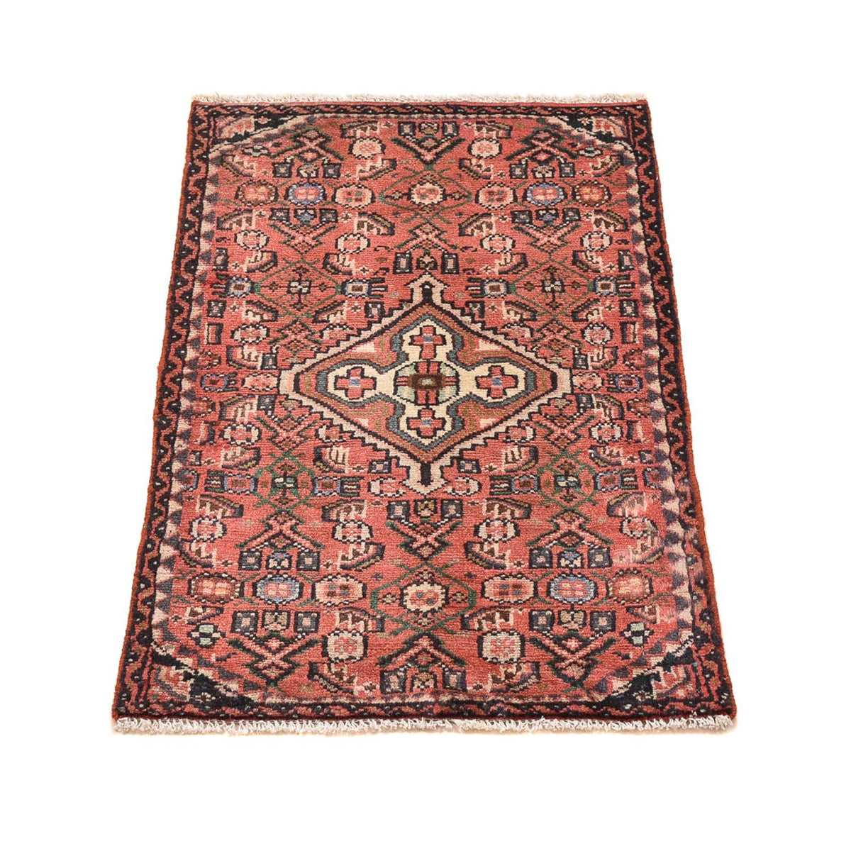 Alfombra persa - Nómada - 75 x 49 cm - rojo claro