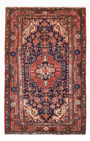 Alfombra persa - Nómada - 100 x 66 cm - rosa