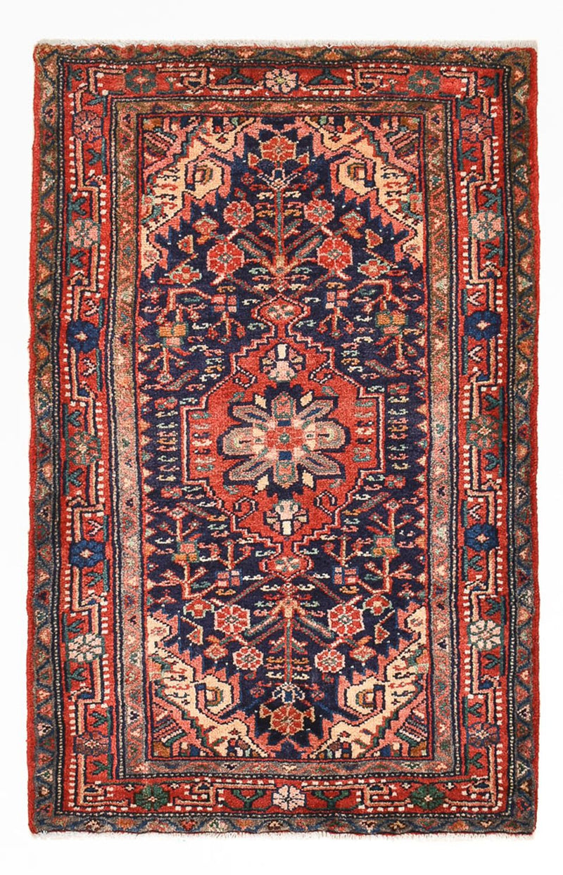 Alfombra persa - Nómada - 100 x 66 cm - rosa
