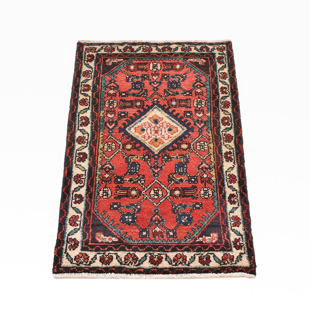 Alfombra persa - Nómada - 96 x 56 cm - rojo