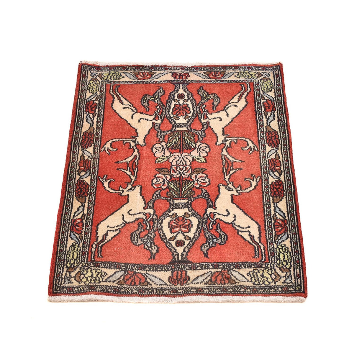 Alfombra persa - Nómada - 78 x 67 cm - rojo