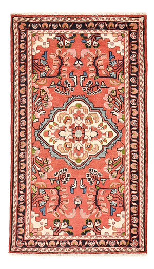 Alfombra persa - Nómada - 131 x 76 cm - rojo claro