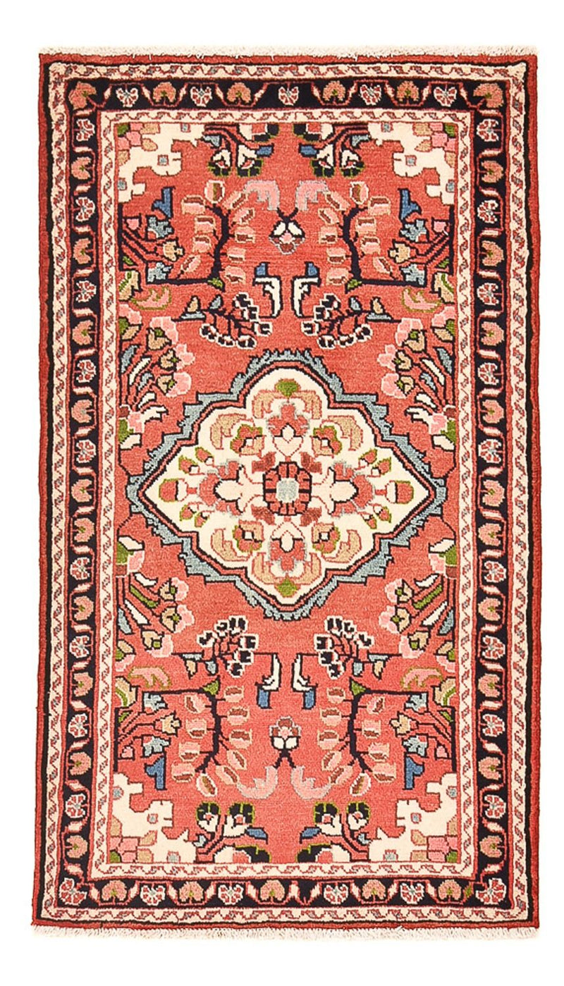 Alfombra persa - Nómada - 131 x 76 cm - rojo claro