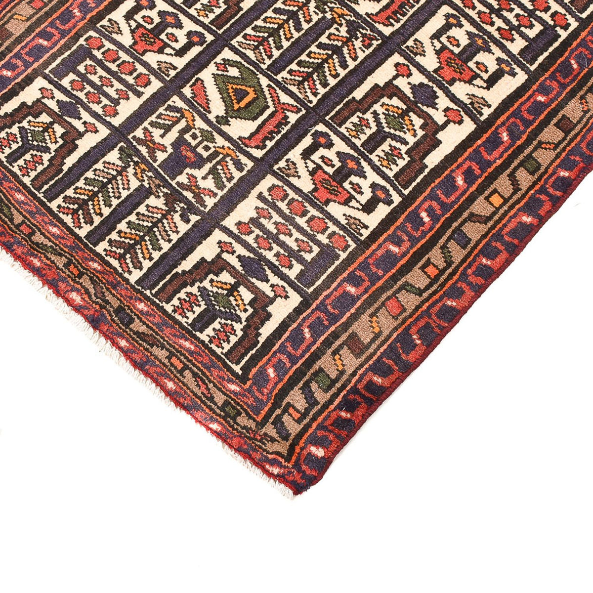 Alfombra persa - Nómada - 122 x 74 cm - multicolor