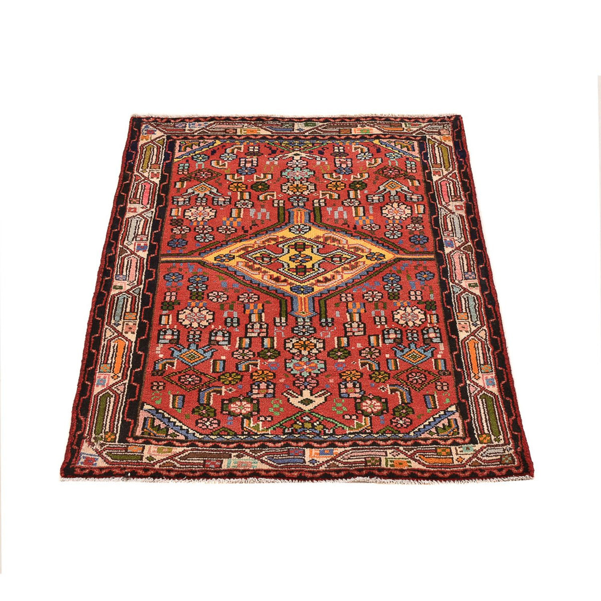 Alfombra persa - Nómada - 105 x 80 cm - rojo