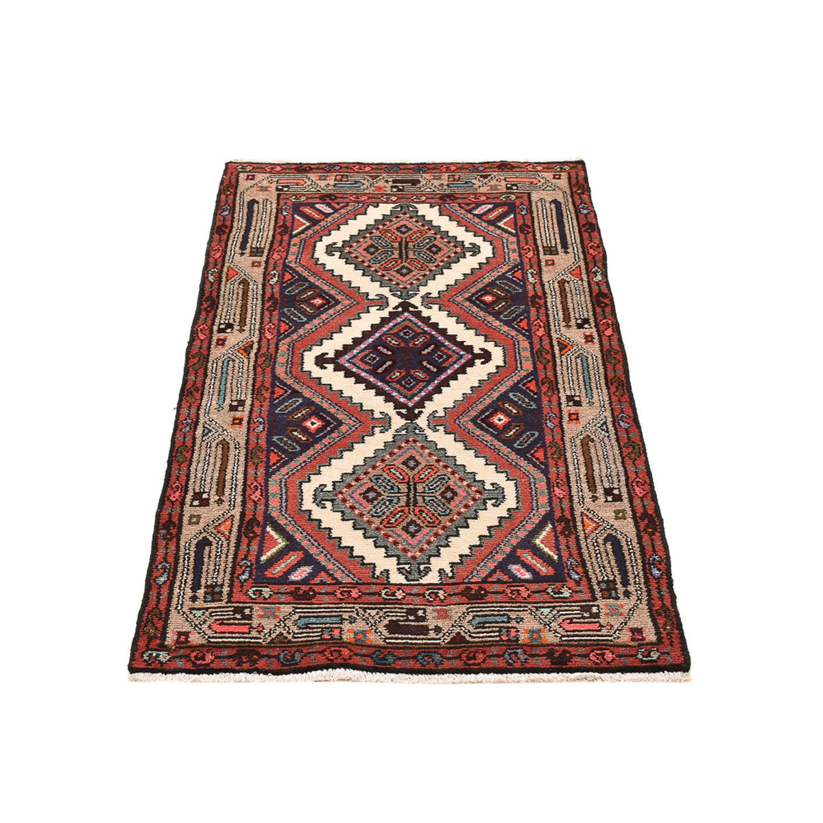 Alfombra persa - Nómada - 130 x 74 cm - multicolor