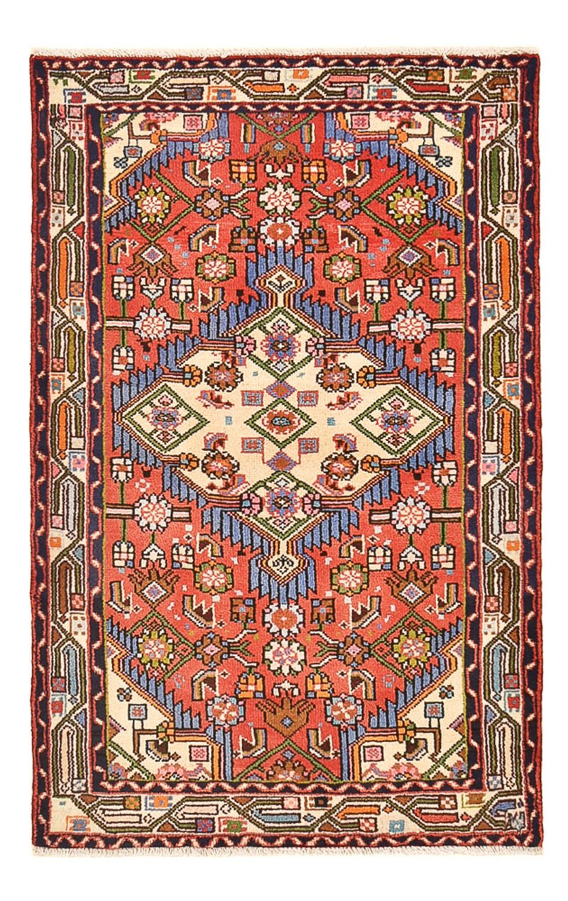 Alfombra persa - Nómada - 134 x 81 cm - rojo