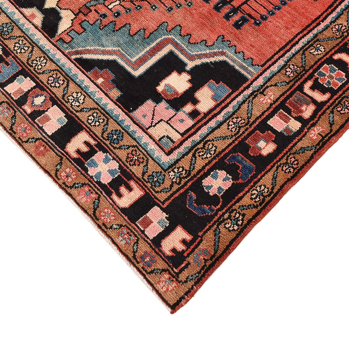 Alfombra persa - Nómada - 210 x 158 cm - rojo claro