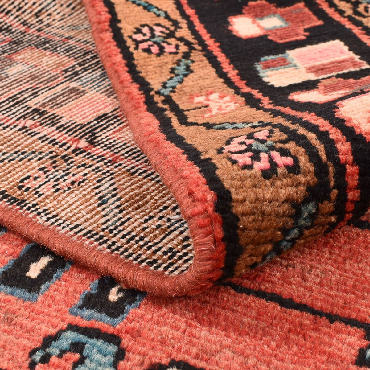 Alfombra persa - Nómada - 210 x 158 cm - rojo claro