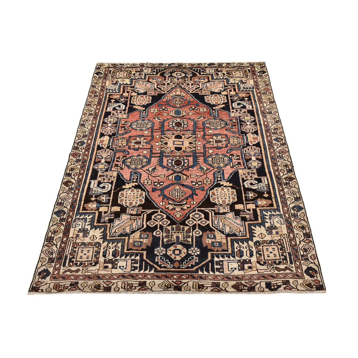 Alfombra persa - Nómada - 207 x 127 cm - rojo claro