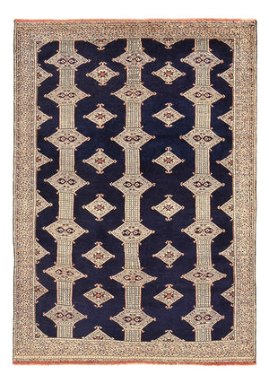 Alfombra Turkaman - 173 x 120 cm - azul oscuro