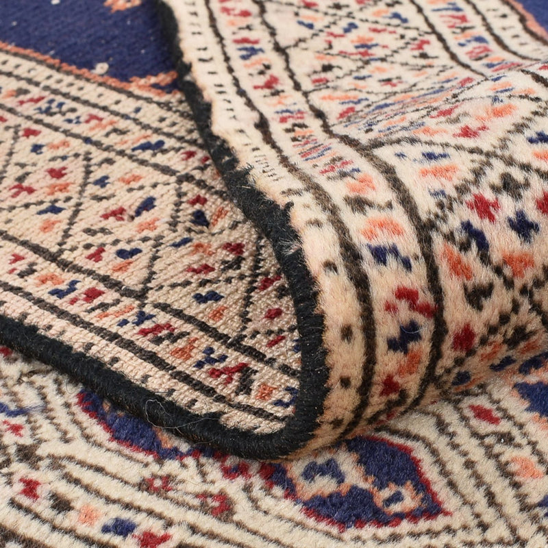 Alfombra Turkaman - 173 x 120 cm - azul oscuro