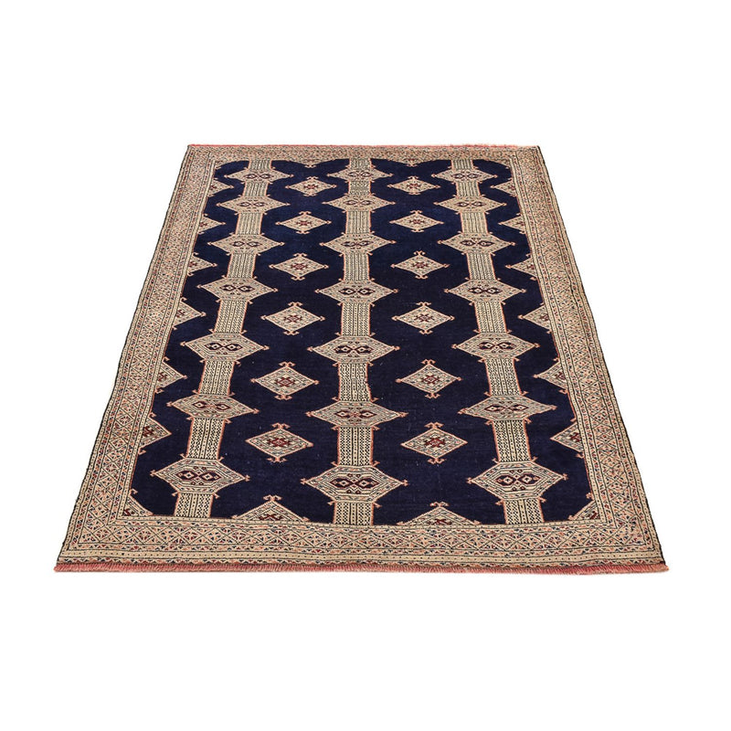 Alfombra Turkaman - 173 x 120 cm - azul oscuro