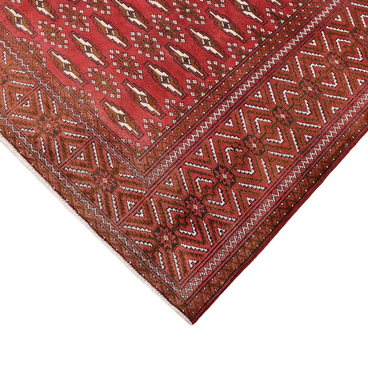 Alfombra Turkaman - 280 x 203 cm - rojo claro