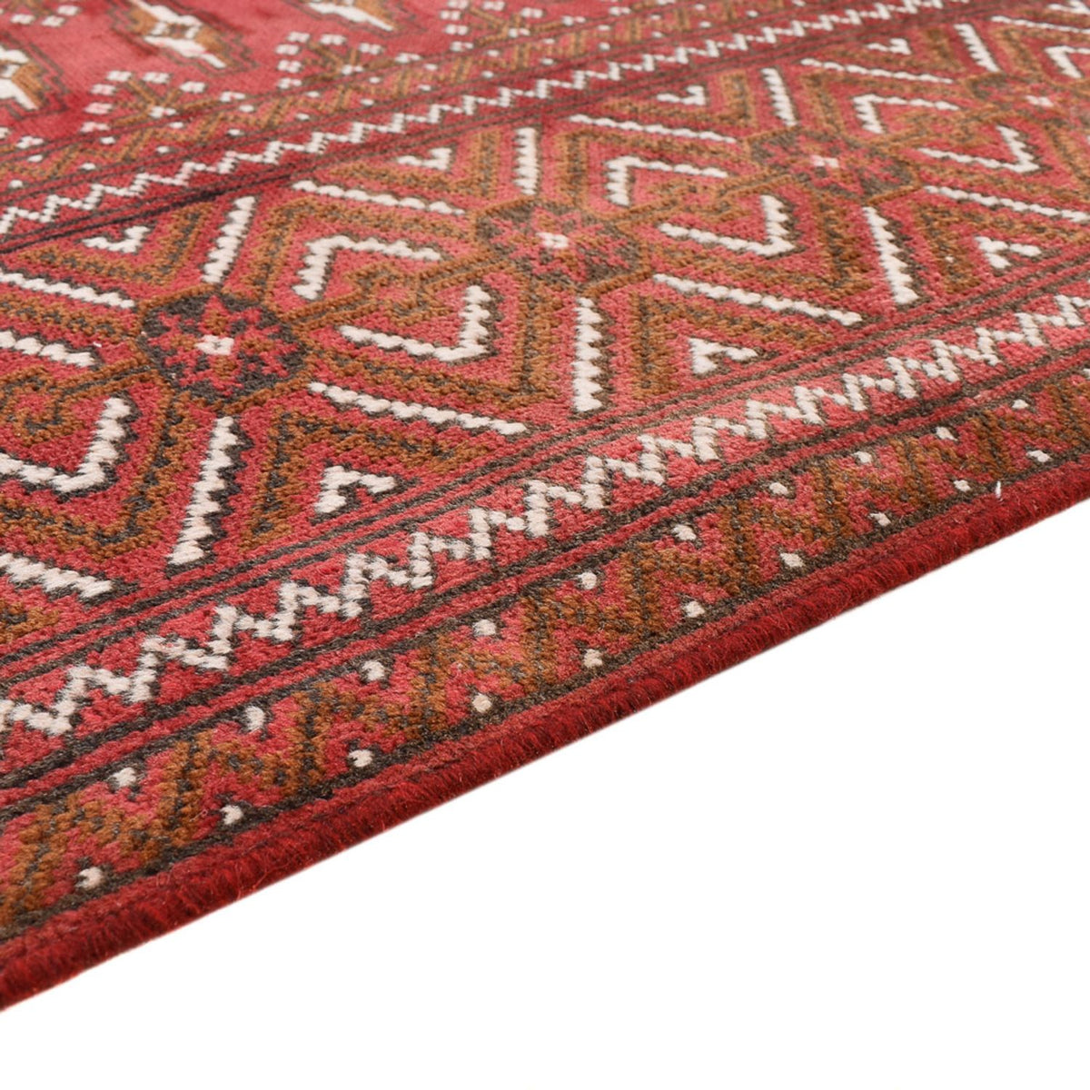Alfombra Turkaman - 280 x 203 cm - rojo claro