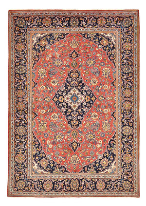 Alfombra persa - Keshan - 205 x 141 cm - rojo claro