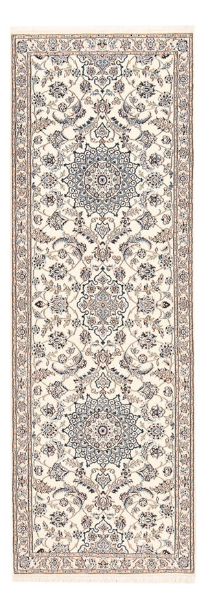 Alfombra de pasillo Alfombra Persa - Nain - Real - 278 x 91 cm - crema