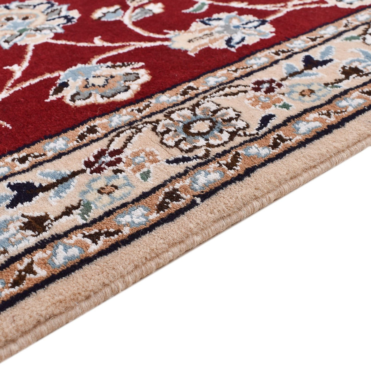 Alfombra de pasillo Alfombra Persa - Nain - Real - 215 x 90 cm - rojo