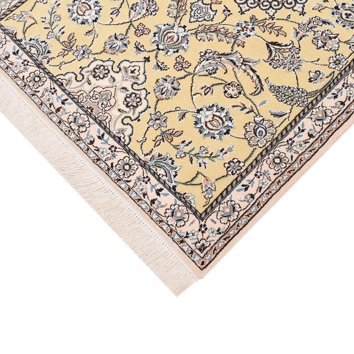 Alfombra de pasillo Alfombra Persa - Nain - Real - 263 x 90 cm - beige