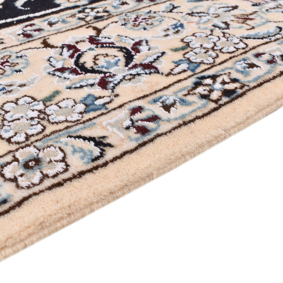 Alfombra Persa - Nain - Real - 194 x 147 cm - azul oscuro