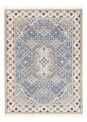 Alfombra Persa - Nain - Real - 219 x 155 cm - azul claro