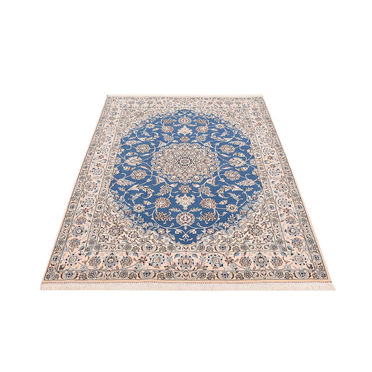 Alfombra Persa - Nain - Real - 202 x 151 cm - azul