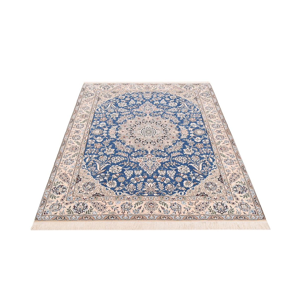 Alfombra Persa - Nain - Real - 201 x 155 cm - azul