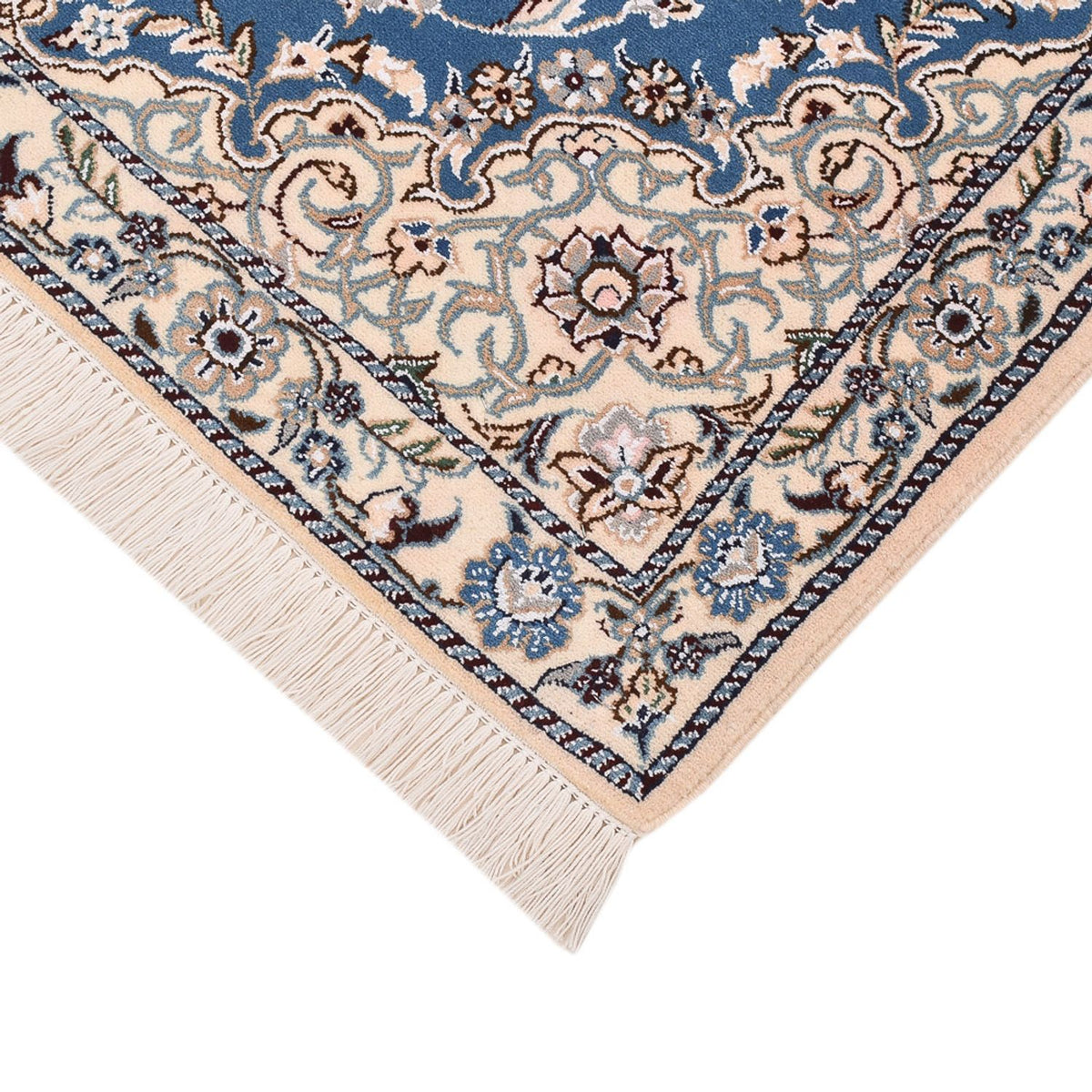 Alfombra Persa - Nain - Real - 127 x 90 cm - azul
