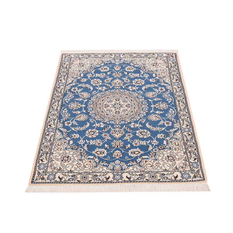 Alfombra Persa - Nain - Real - 127 x 90 cm - azul