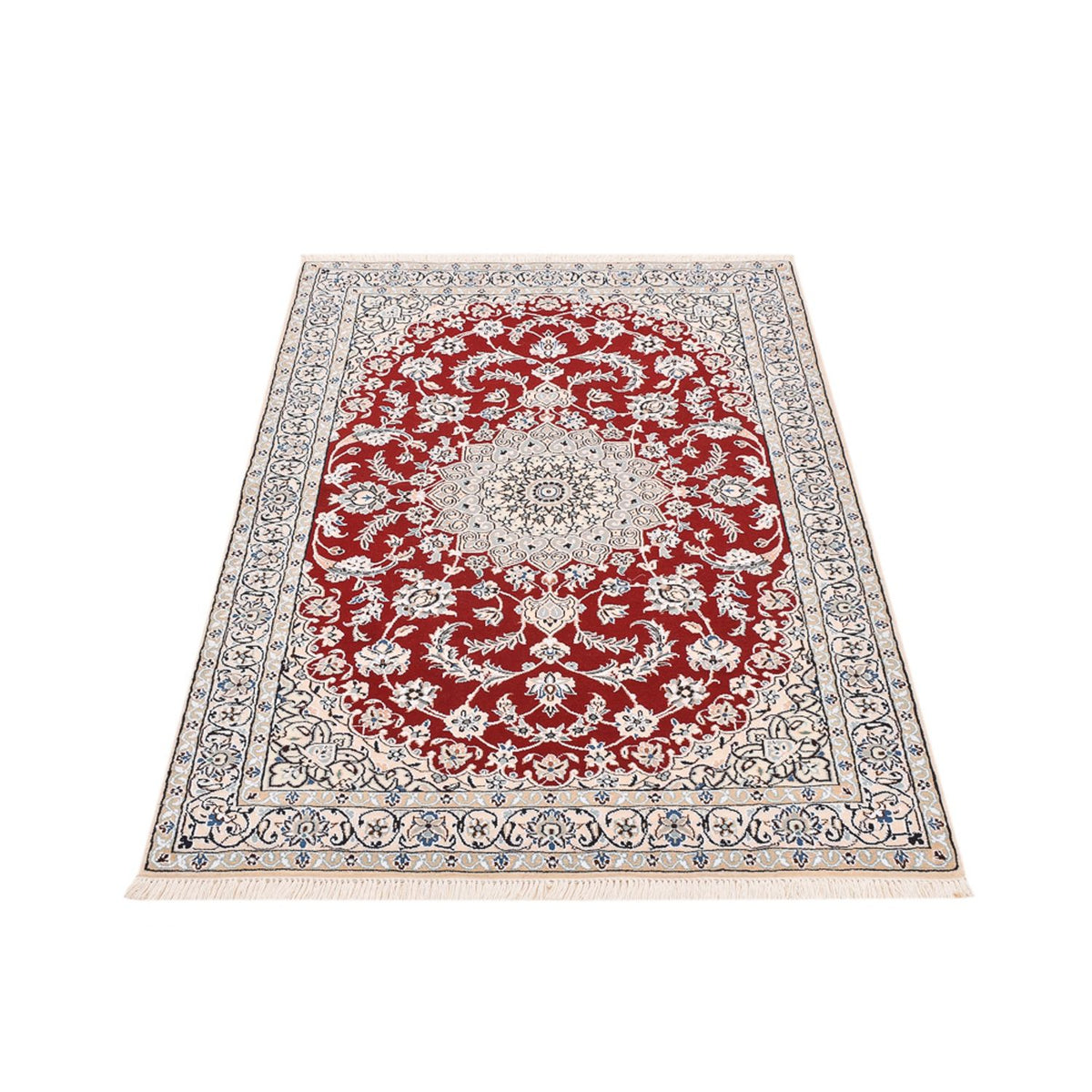 Alfombra Persa - Nain - Real - 155 x 105 cm - rojo