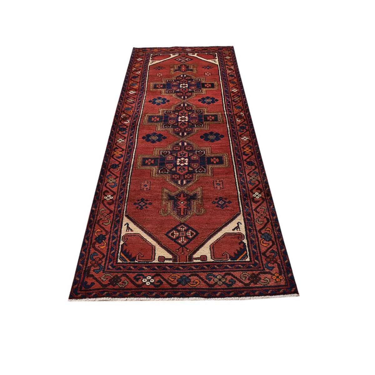 Alfombra de pasillo Alfombra persa - Bidjar - 300 x 102 cm - rojo