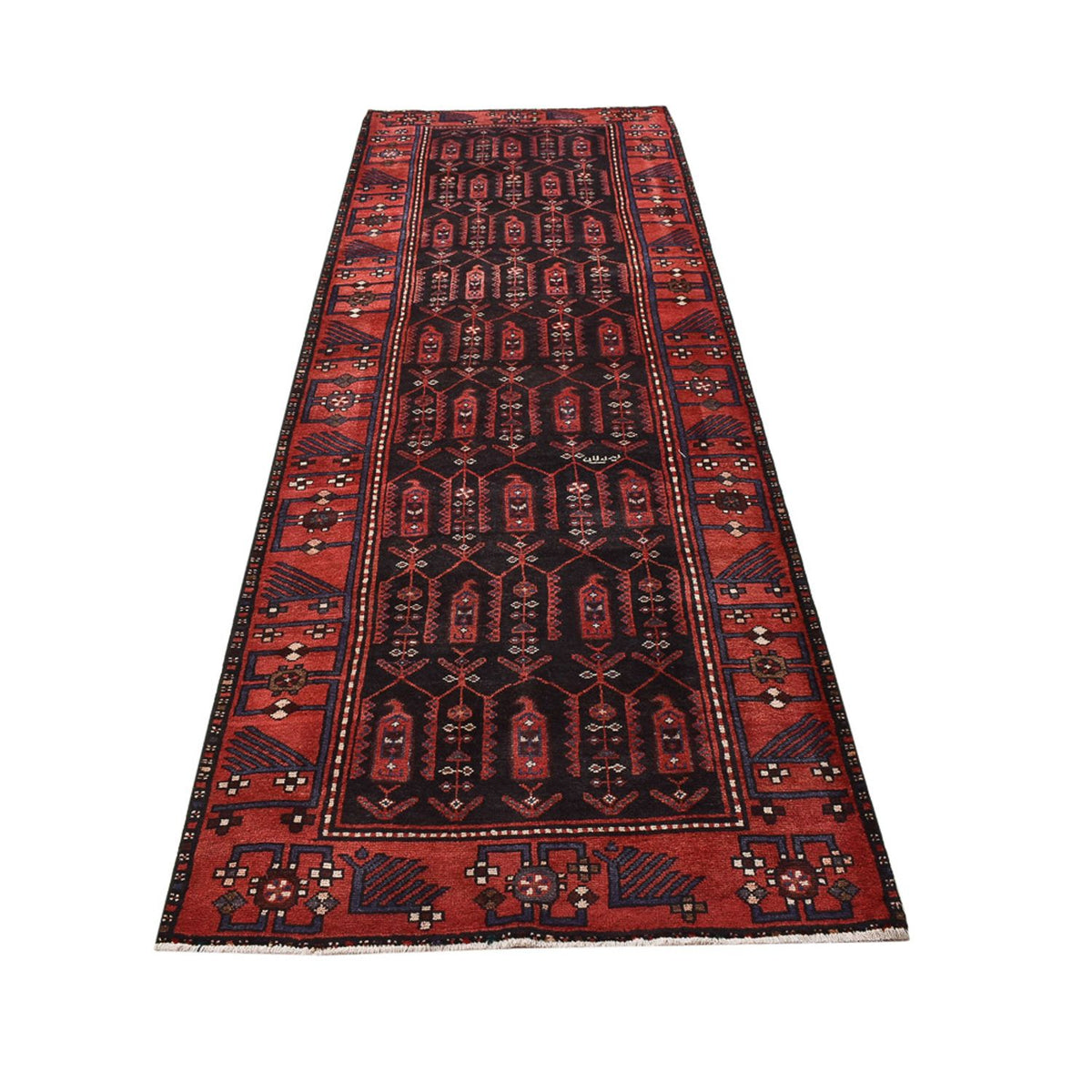 Alfombra de pasillo Alfombra persa - Nómada - 303 x 104 cm - rojo