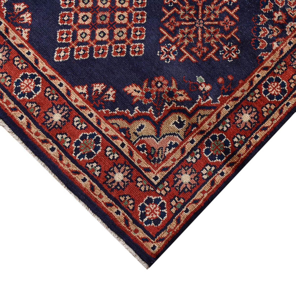 Alfombra de pasillo Alfombra persa - Nómada - 329 x 115 cm - azul oscuro