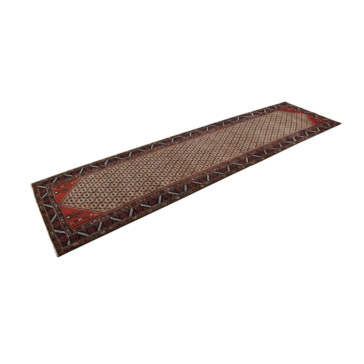 Alfombra de pasillo Alfombra persa - Nómada - 392 x 104 cm - beige