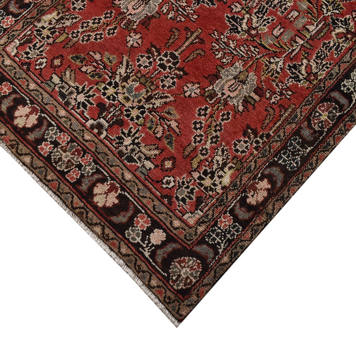 Alfombra de pasillo Alfombra persa - Tabriz - 433 x 95 cm - rojo