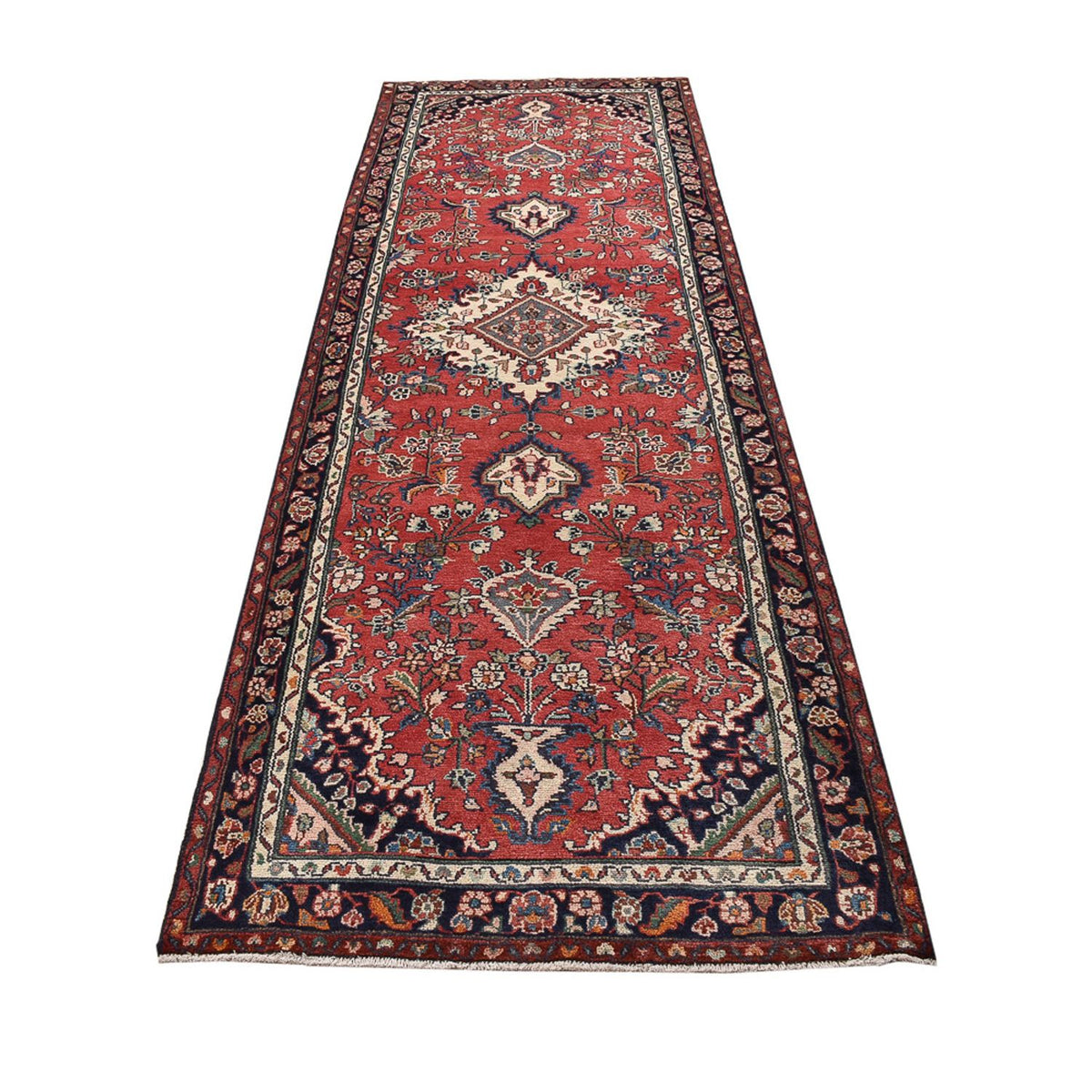 Alfombra de pasillo Alfombra persa - Nómada - 348 x 111 cm - rojo claro