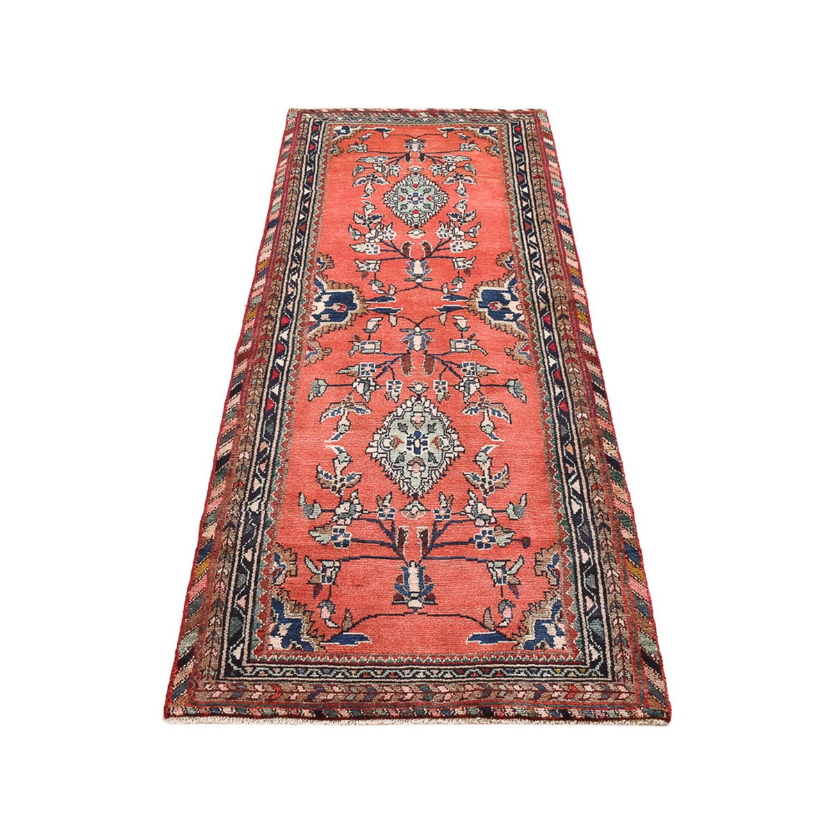 Alfombra de pasillo Alfombra persa - Nómada - 217 x 85 cm - naranja