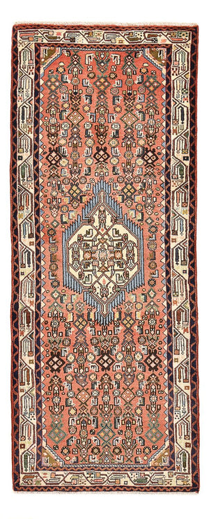 Alfombra de pasillo Alfombra persa - Nómada - 212 x 80 cm - rojo claro