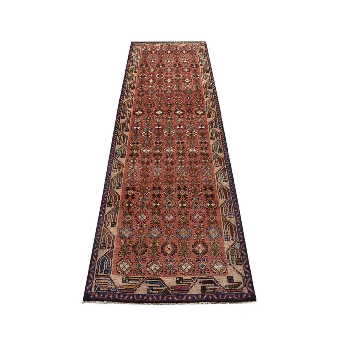 Alfombra de pasillo Alfombra persa - Nómada - 278 x 78 cm - rojo claro
