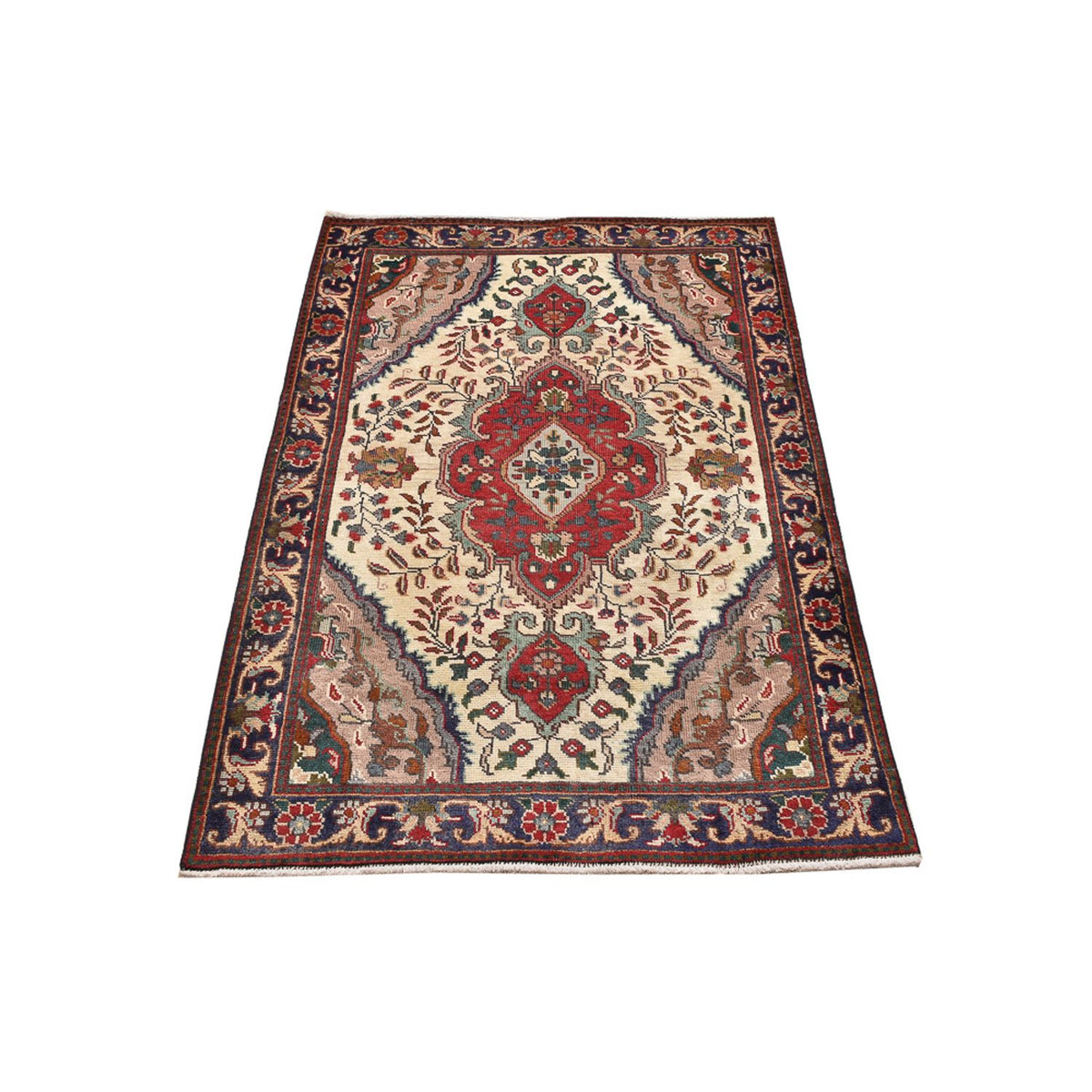 Alfombra persa - Tabriz - 150 x 92 cm - multicolor